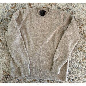 Pendleton Womens Small Beige Shetland Wool Long Sleeve Knit Sweater